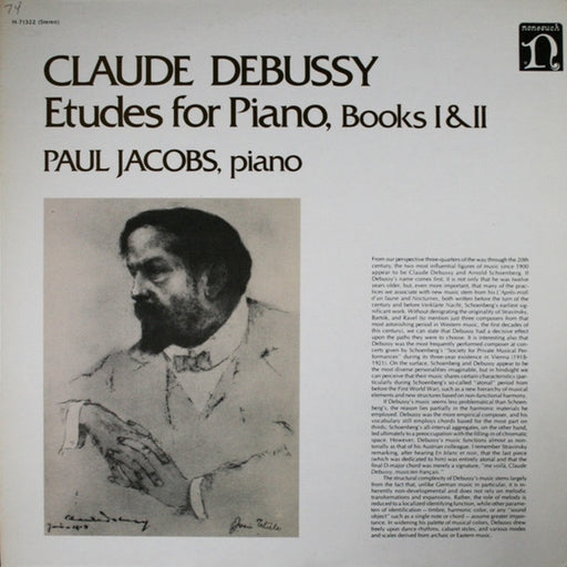 Claude Debussy, Paul Jacobs – Etudes For Piano, Books I & II (LP, Vinyl Record Album)