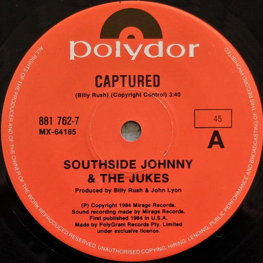 Southside Johnny & The Asbury Jukes – Captured (LP, Vinyl Record Album)