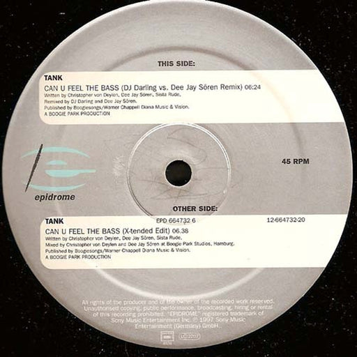 Tank – Can U Feel The Bass (LP, Vinyl Record Album)
