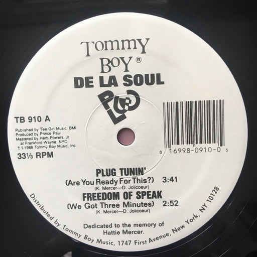 De La Soul – Plug Tunin' / Freedom Of Speak (LP, Vinyl Record Album)