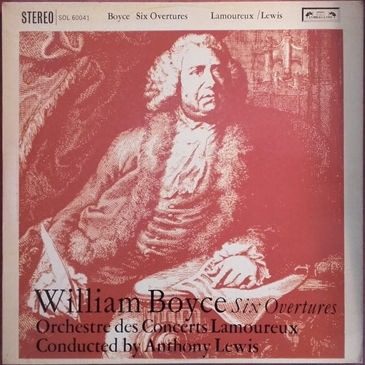 William Boyce, Orchestre Des Concerts Lamoureux, Anthony Lewis – Six Overtures (LP, Vinyl Record Album)