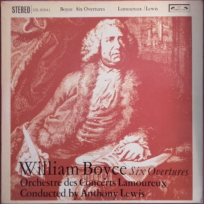 William Boyce, Orchestre Des Concerts Lamoureux, Anthony Lewis – Six Overtures (LP, Vinyl Record Album)