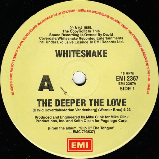 Whitesnake – The Deeper The Love (LP, Vinyl Record Album)