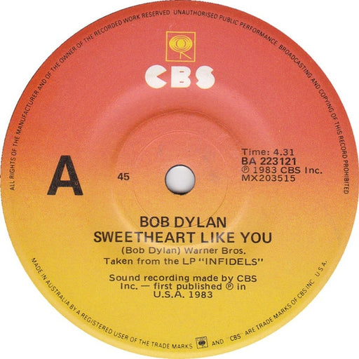 Bob Dylan – Sweetheart Like You (LP, Vinyl Record Album)