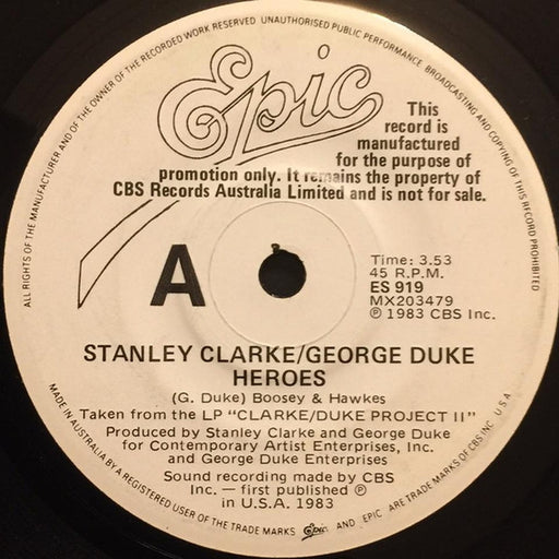 Stanley Clarke/George Duke – Heroes / Atlanta (LP, Vinyl Record Album)