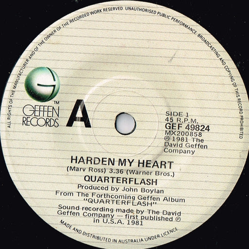 Quarterflash – Harden My Heart (LP, Vinyl Record Album)