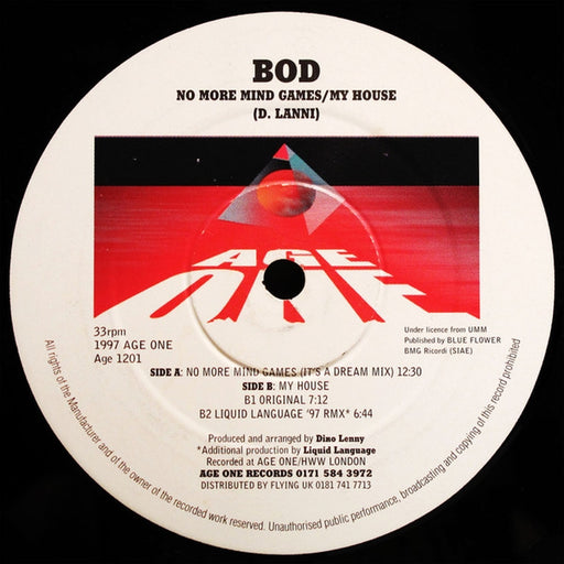 B.O.D. – No More Mind Games / My House (LP, Vinyl Record Album)