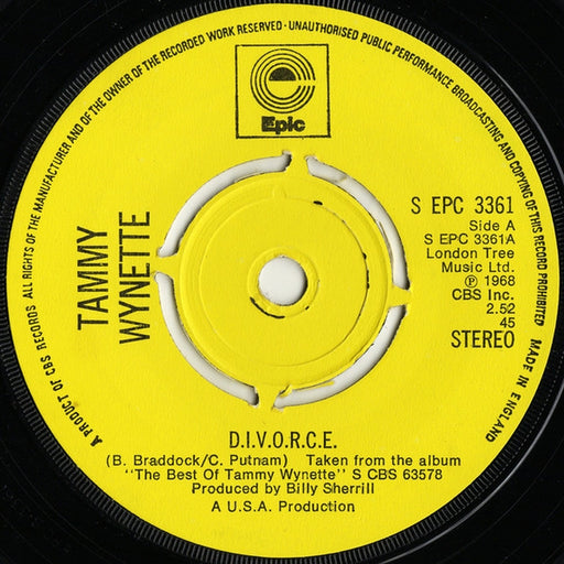 Tammy Wynette – D.I.V.O.R.C.E. (LP, Vinyl Record Album)