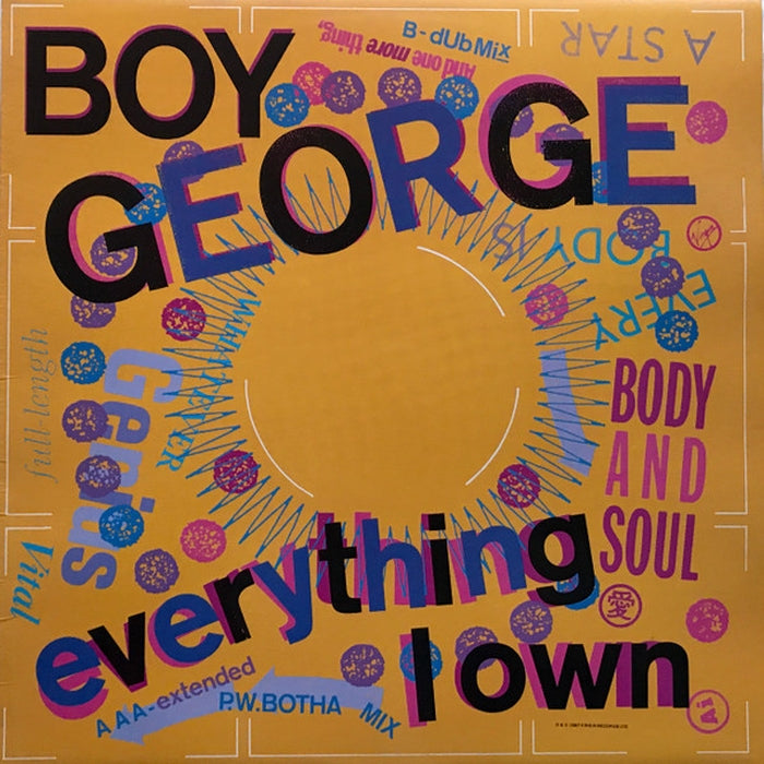 Boy George – Everything I Own (LP, Vinyl Record Album)