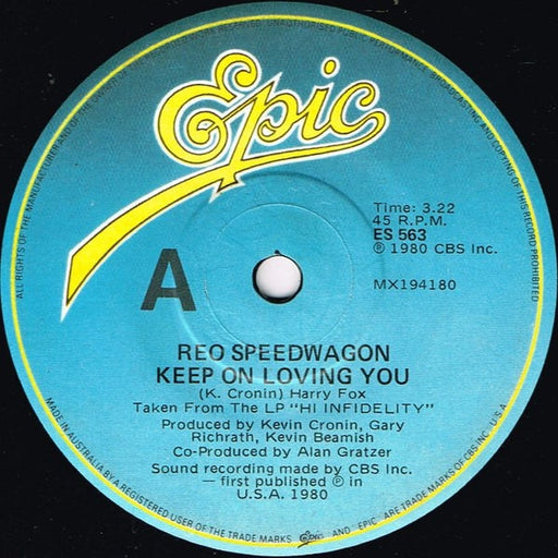 REO Speedwagon – Keep On Loving You (LP, Vinyl Record Album)