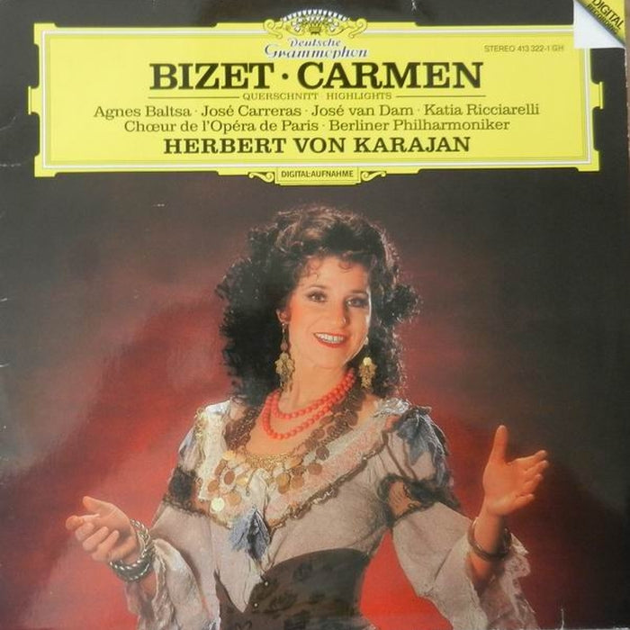 Georges Bizet, Herbert Von Karajan, Berliner Philharmoniker, Agnes Baltsa, José Carreras, Katia Ricciarelli, José van Dam, Choeur National De L'Opéra De Paris – Carmen.Highlights (LP, Vinyl Record Album)