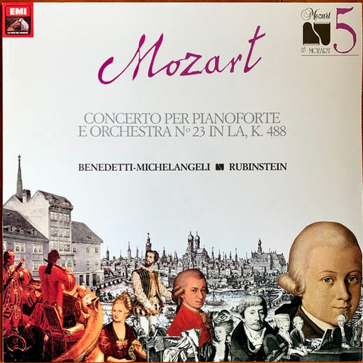Wolfgang Amadeus Mozart, Arturo Benedetti Michelangeli, Arthur Rubinstein – Concerto Per Pianoforte Ε Orchestra N° 23 In La, K. 488 (LP, Vinyl Record Album)