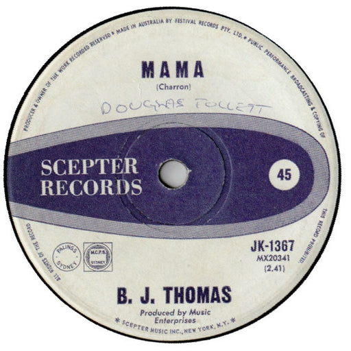 B.J. Thomas – Mama (LP, Vinyl Record Album)