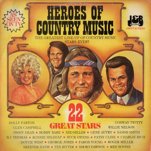 Various – Heroes Of Country Music (LP, Vinyl Record Album)