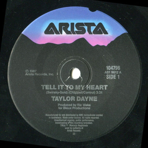 Taylor Dayne – Tell It To My Heart (LP, Vinyl Record Album)