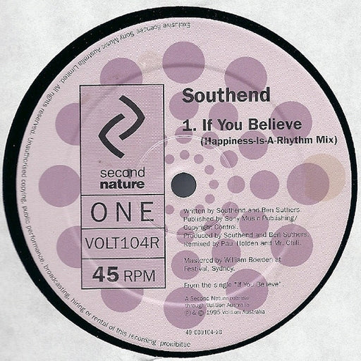 South End – If You Believe (Remix) / Utopia (Remix) (LP, Vinyl Record Album)