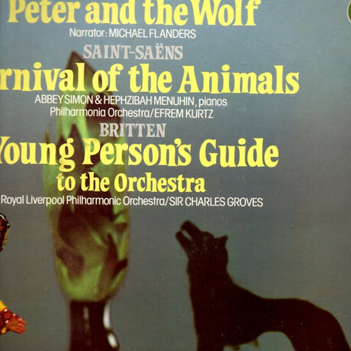 Sergei Prokofiev, Camille Saint-Saëns, Benjamin Britten – Peter and the wolf, The Carnival of the Animals, The young persons guide to the orchestra (LP, Vinyl Record Album)