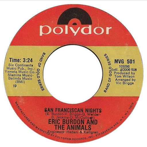 Eric Burdon & The Animals – San Franciscan Nights (LP, Vinyl Record Album)