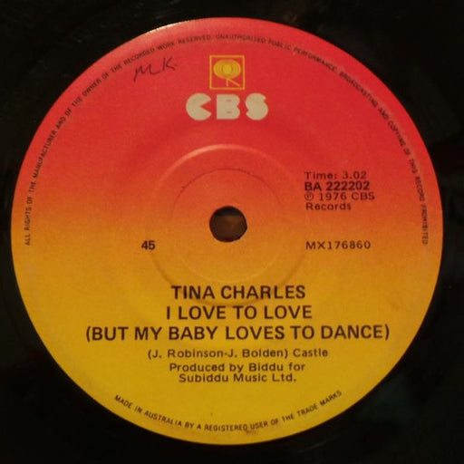Tina Charles – I Love To Love (But My Baby Loves To Dance) (LP, Vinyl Record Album)