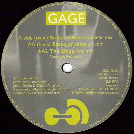 Gage – State Of Time (LP, Vinyl Record Album)