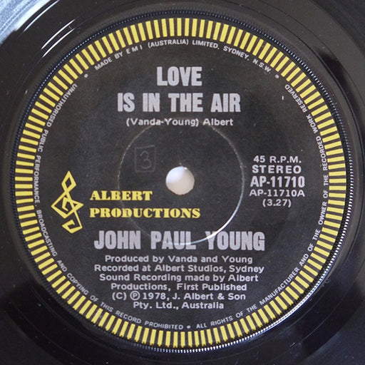 John Paul Young – Love Is In The Air (LP, Vinyl Record Album)