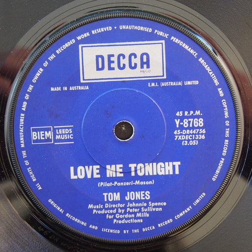Tom Jones – Love Me Tonight (LP, Vinyl Record Album)