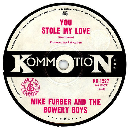 Mike Furber & The Bowery Boys – You Stole My Love (LP, Vinyl Record Album)
