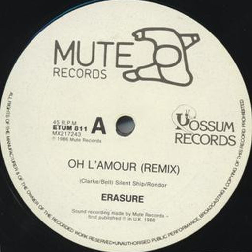 Erasure – Oh L'Amour (LP, Vinyl Record Album)