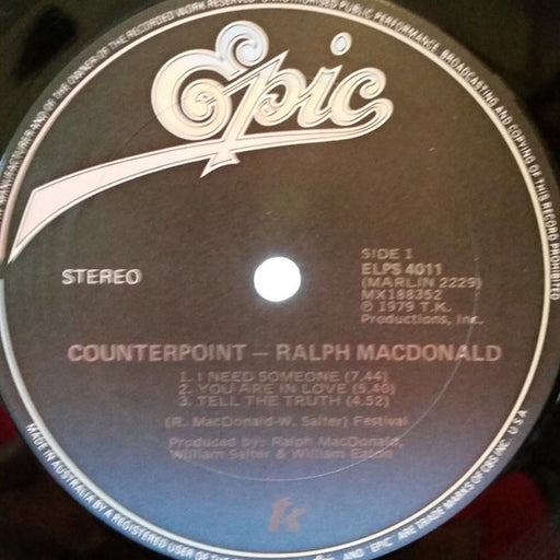Ralph MacDonald – Counterpoint (LP, Vinyl Record Album)