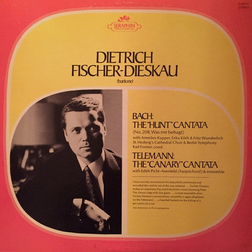 Johann Sebastian Bach, Georg Philipp Telemann, Dietrich Fischer-Dieskau – Bach: The "Hunt" Cantata; Telemann: The "Canary" Cantata (LP, Vinyl Record Album)