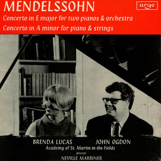 Felix Mendelssohn-Bartholdy, Brenda Lucas, John Ogdon, The Academy Of St. Martin-in-the-Fields, Sir Neville Marriner – Concerto In E Major For Two Pianos And Orchestra / Concerto In A Minor For Piano And Strings (LP, Vinyl Record Album)