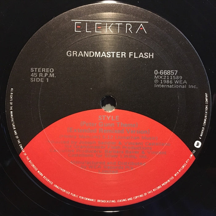 Grandmaster Flash – Style (Peter Gunn Theme) (LP, Vinyl Record Album)
