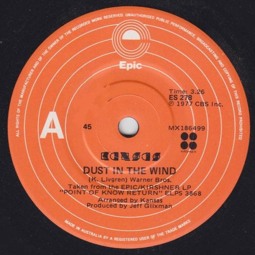 Kansas – Dust In The Wind (LP, Vinyl Record Album)