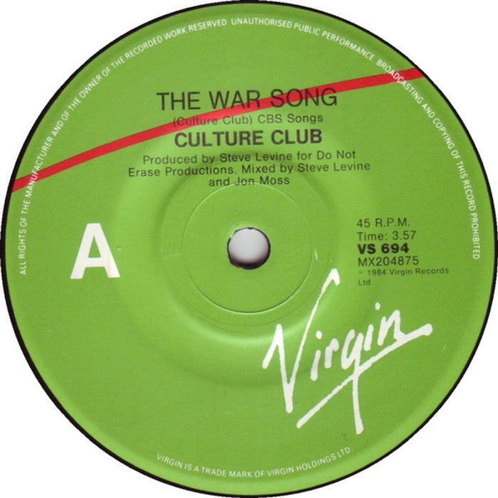 Culture Club – The War Song (LP, Vinyl Record Album)
