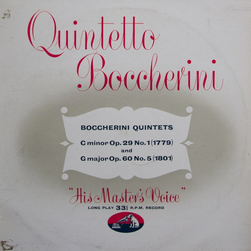 Luigi Boccherini – Boccherini Quintets: C Minor Op. 29 No. 1 G Major Op. 60 No.5 (LP, Vinyl Record Album)