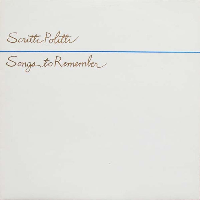 Scritti Politti – Songs To Remember (LP, Vinyl Record Album)