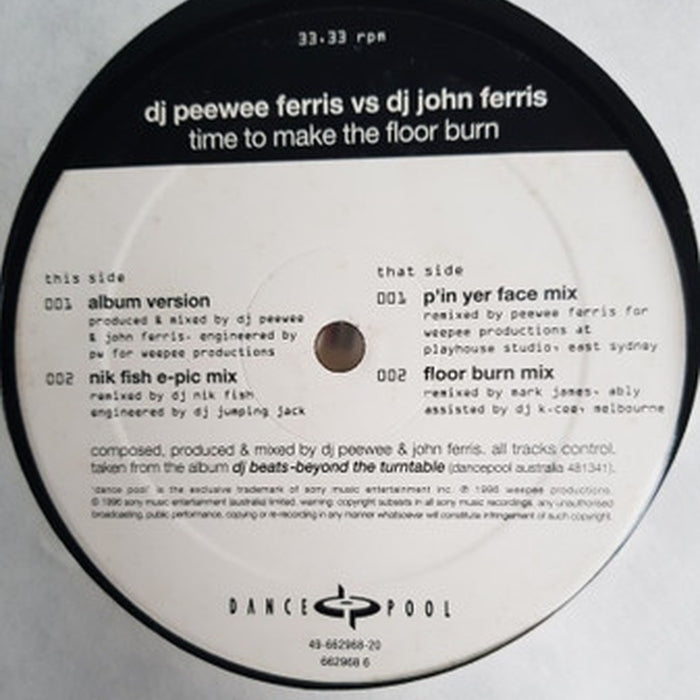 Peewee Ferris, John Ferris – Time To Make The Floor Burn (LP, Vinyl Record Album)