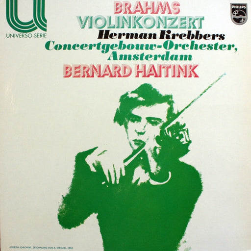 Johannes Brahms, Herman Krebbers, Bernard Haitink, Concertgebouworkest – Violinkonzert (LP, Vinyl Record Album)