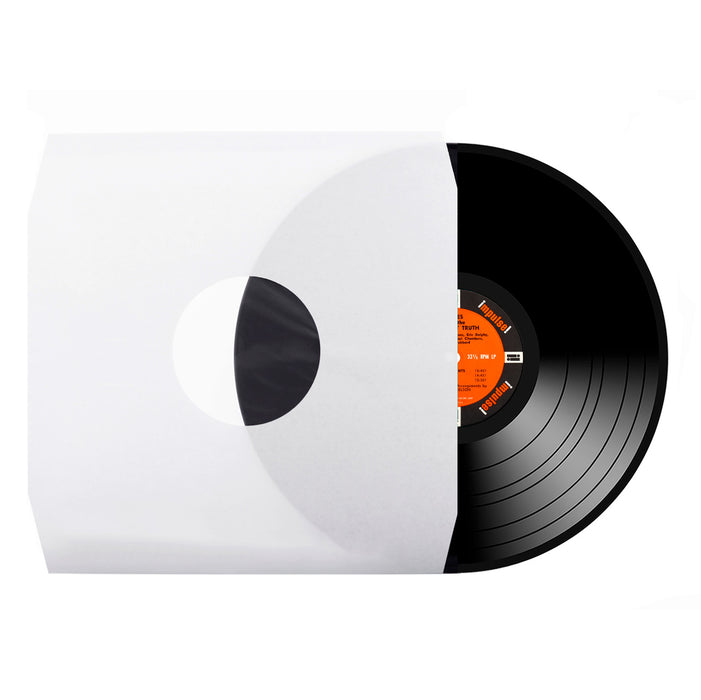 White Paper & Plastic Poly-Lined Cut Corner Record Inner Sleeves 90 gr